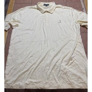 AMEN CORNER Size XXL Mens Polo Shirt Yellow 2-Ply‎ Pima Cotton Golf The Masters